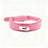 PU leather dog collar and lead in apricot with bag holder