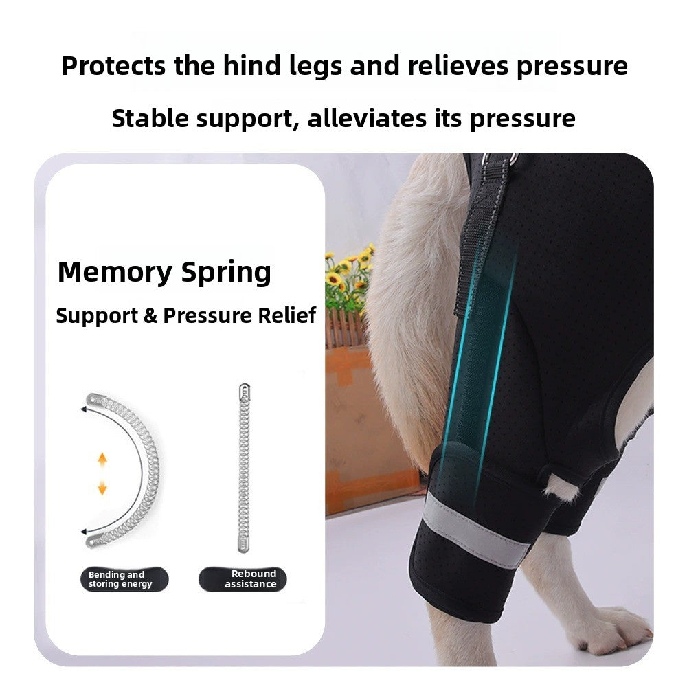 Black dog rear lift support sling with non-slip handles, product image 3