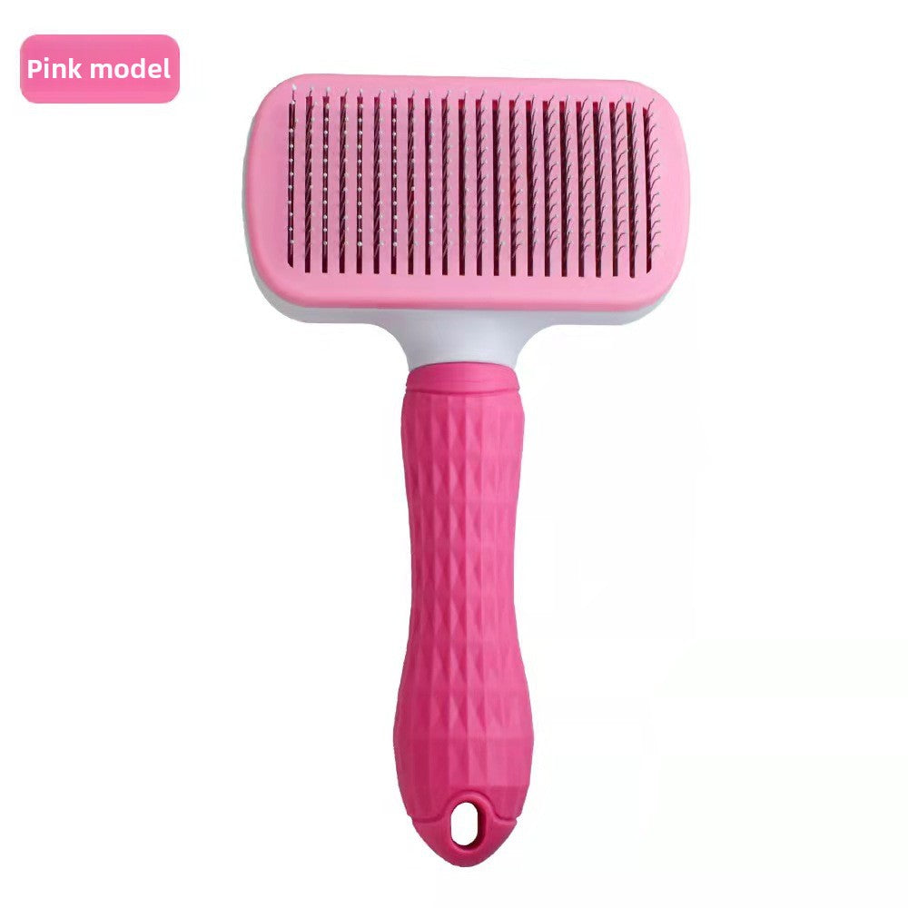 Self-Cleaning Soft Pin Slicker Brush for Detangling Dogs and Cats