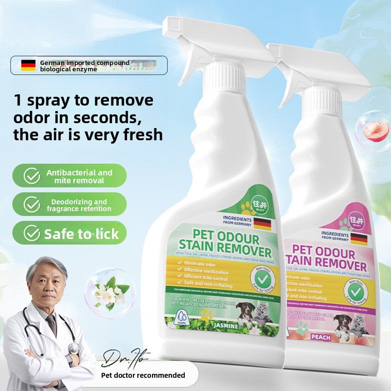 Bio-Enzyme Pet Odour Spray 500ml, Jasmine or Peach Scent