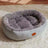 Oval pet nest bed for cats and dogs, detail and texture view