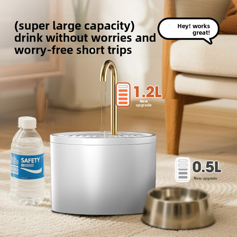 Automatic Ceramic Pet Water Fountain with Silent Pump and Filter Sponge for Cats