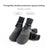 Waterproof anti-slip dog shoes with adjustable straps in Grey, front view