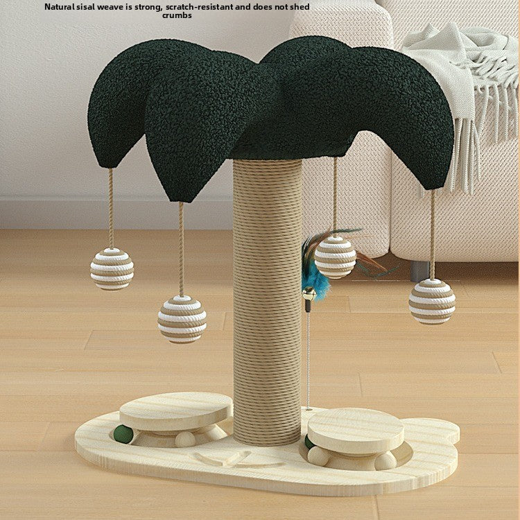 Cat turntable toy with sisal scratching post, photo 2 of 13