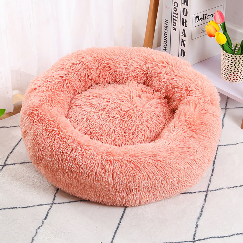 Round long plush pet nest for cats and dogs, view 21