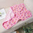 Soft warm fleece blanket for small pets, extra detail view
