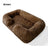 Gradient coffee white plush bed for cats and dogs