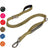 Elastic bungee dog lead with padded handle and car clip in 7 colour options