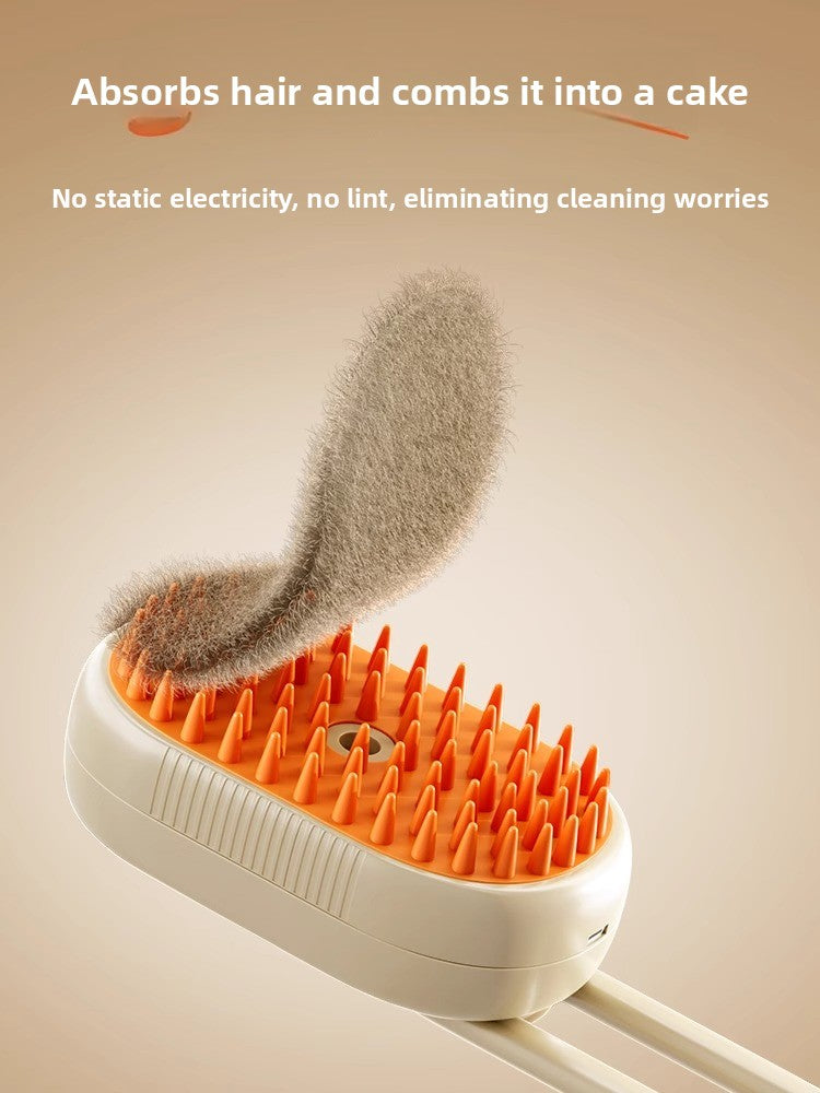 Rechargeable Pet Spray Grooming Comb with Deodorising Mist