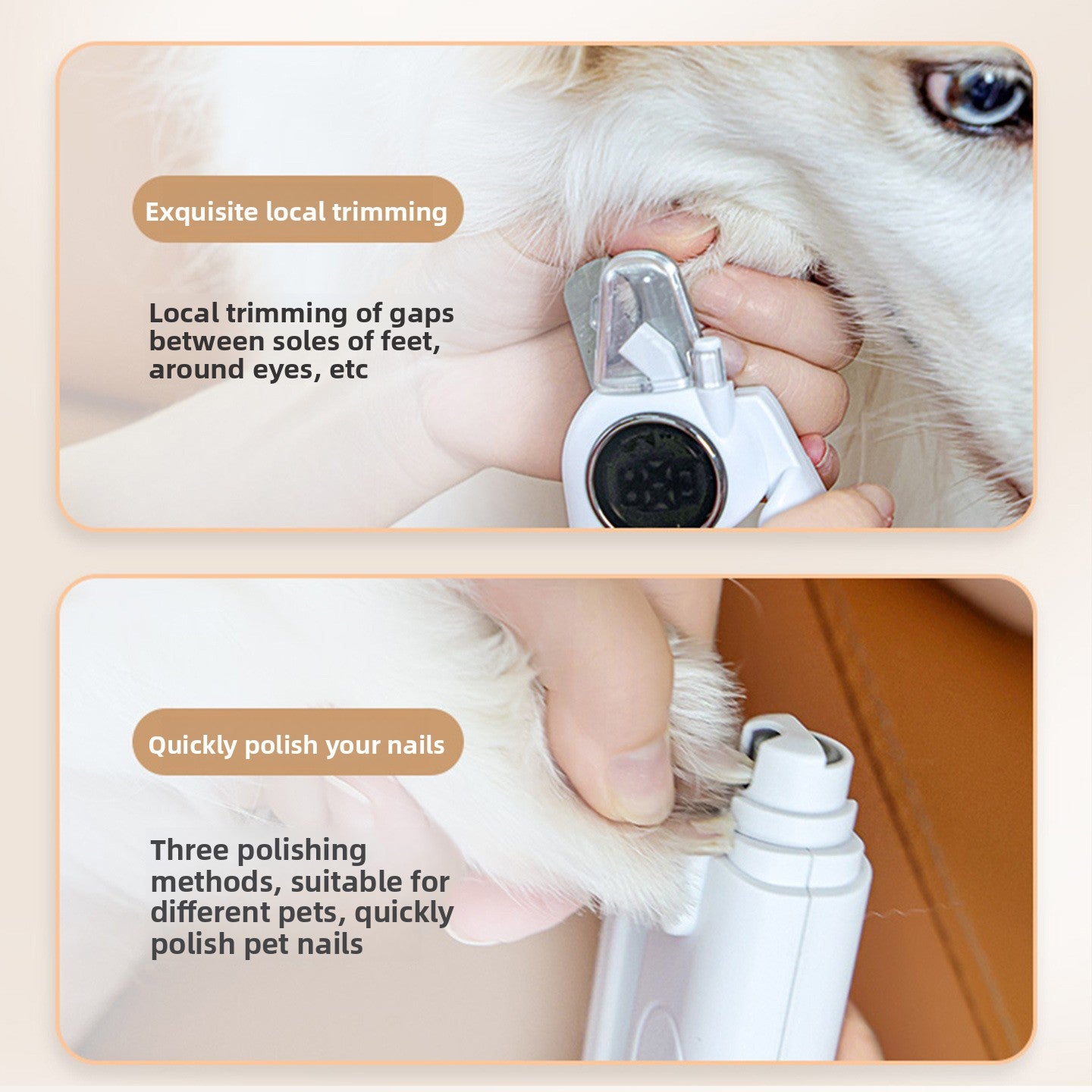 Second Generation 2-in-1 Pet Nail Grinder with Three Speeds