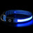 Rechargeable glowing nylon pet collar lit up at night, product image 13