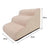 Removable washable suede pet stairs in grey fabric