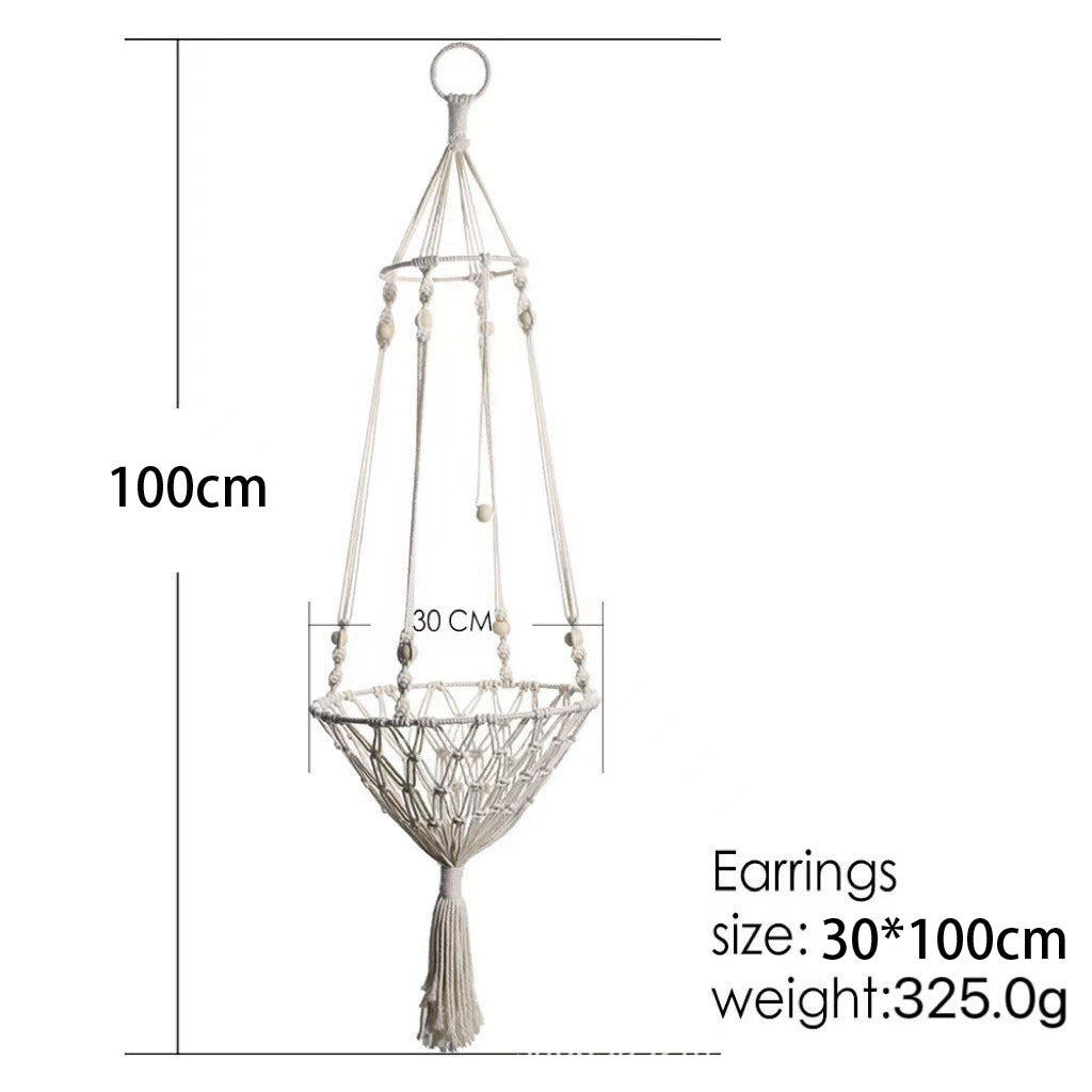 Handwoven bohemian hanging cat hammock in breathable cloth, product image 5