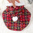 Christmas plaid hooded cape for cats and dogs