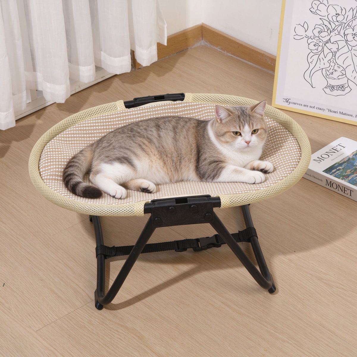 Portable Foldable Elevated Pet Bed, Raised Cot for Dogs and Cats
