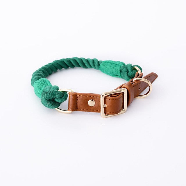 Braided cotton rope dog lead or collar, ideal for everyday use