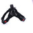Breathable adjustable dog harness with reflective lead in Leopard Print, close-up detail