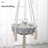 Cotton rope hanging cat basket bed boho style in 30cm Basket Only