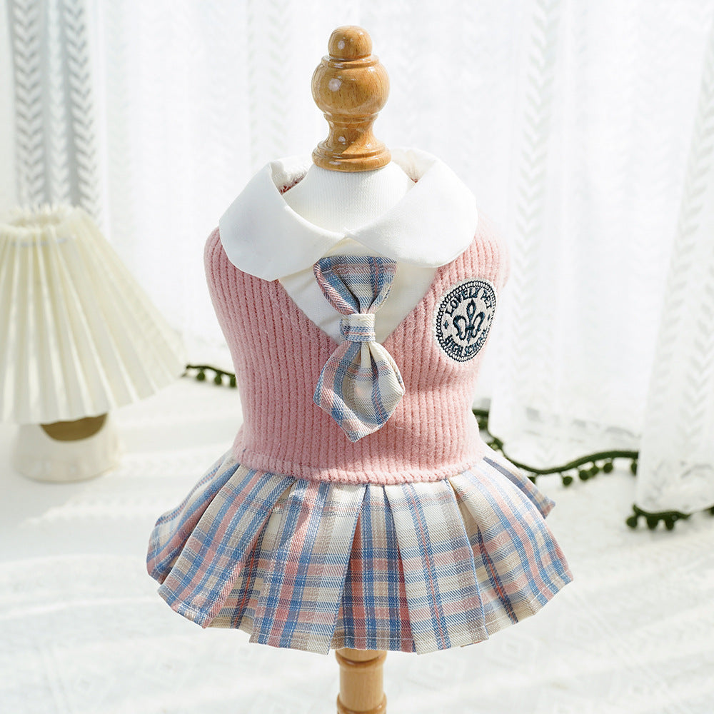 Plaid princess dress for dogs and cats, available in 3 colours, image 7