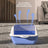 Large Semi-Enclosed Cat Litter Box with Scoop and High Splash Guard